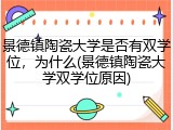 景德镇陶瓷大学是否有双学位，为什么(景德镇陶瓷大学双学位原因)