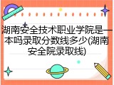 湖南安全技术职业学院是一本吗录取分数线多少(湖南安全院录取线)