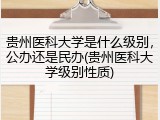 贵州医科大学是什么级别，公办还是民办(贵州医科大学级别性质)