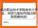 临汾职业技术学院有多少学生，师资力量如何(临汾职院规模师资)