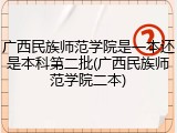 广西民族师范学院是一本还是本科第二批(广西民族师范学院二本)