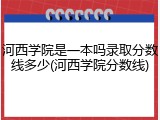 河西学院是一本吗录取分数线多少(河西学院分数线)