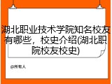 湖北职业技术学院知名校友有哪些，校史介绍(湖北职院校友校史)