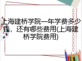 上海建桥学院一年学费多少钱，还有哪些费用(上海建桥学院费用)