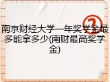 南京财经大学一年奖学金最多能拿多少(南财最高奖学金)