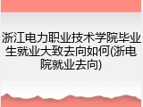 浙江电力职业技术学院毕业生就业大致去向如何(浙电院就业去向)