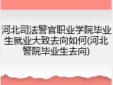 河北司法警官职业学院毕业生就业大致去向如何(河北警院毕业生去向)
