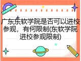 广东东软学院是否可以进校参观，有何限制(东软学院进校参观限制)