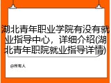 湖北青年职业学院有没有就业指导中心，详细介绍(湖北青年职院就业指导详情)
