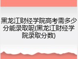 黑龙江财经学院高考需多少分能录取呢(黑龙江财经学院录取分数)