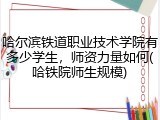 哈尔滨铁道职业技术学院有多少学生，师资力量如何(哈铁院师生规模)