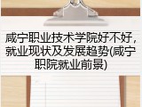 咸宁职业技术学院好不好，就业现状及发展趋势(咸宁职院就业前景)