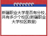 新疆职业大学是否有分校，共有多少个校区(新疆职业大学校区数量)