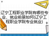 辽宁工程职业学院有哪些专业，就业前景如何(辽宁工程职业学院专业就业)