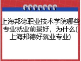 上海邦德职业技术学院哪些专业就业前景好，为什么(上海邦德好就业专业)