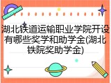 湖北铁道运输职业学院开设有哪些奖学和助学金(湖北铁院奖助学金)
