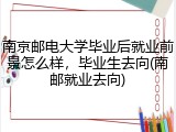 南京邮电大学毕业后就业前景怎么样，毕业生去向(南邮就业去向)