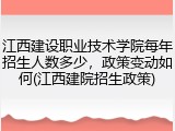 江西建设职业技术学院每年招生人数多少，政策变动如何(江西建院招生政策)