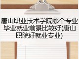 唐山职业技术学院哪个专业毕业就业前景比较好(唐山职院好就业专业)