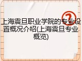 上海震旦职业学院的专业设置概况介绍(上海震旦专业概览)