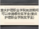 重庆护理职业学院就读期间可以申请哪些奖学金(重庆护理职业学院奖学金)