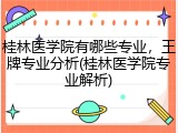 桂林医学院有哪些专业，王牌专业分析(桂林医学院专业解析)