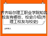 齐齐哈尔理工职业学院知名校友有哪些，校史介绍(齐理工校友与校史)