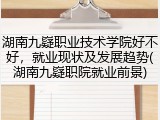 湖南九嶷职业技术学院好不好，就业现状及发展趋势(湖南九嶷职院就业前景)