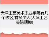 天津工艺美术职业学院有几个校区,有多少人(天津工艺美院规模)