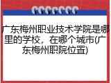 广东梅州职业技术学院是哪里的学校，在哪个城市(广东梅州职院位置)