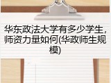华东政法大学有多少学生，师资力量如何(华政师生规模)