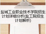 盐城工业职业技术学院招生计划详细分析(盐工院招生计划解析)
