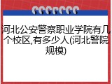 河北公安警察职业学院有几个校区,有多少人(河北警院规模)