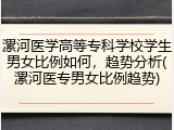 漯河医学高等专科学校学生男女比例如何，趋势分析(漯河医专男女比例趋势)