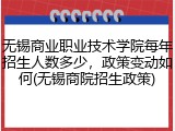 无锡商业职业技术学院每年招生人数多少，政策变动如何(无锡商院招生政策)