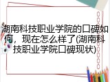 湖南科技职业学院的口碑如何，现在怎么样了(湖南科技职业学院口碑现状)