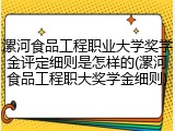 漯河食品工程职业大学奖学金评定细则是怎样的(漯河食品工程职大奖学金细则)