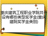 重庆建筑工程职业学院共开设有哪些类型奖学金(重庆建院奖学金类别)