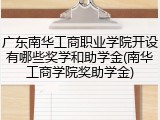广东南华工商职业学院开设有哪些奖学和助学金(南华工商学院奖助学金)