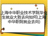 上海中华职业技术学院毕业生就业大致去向如何(上海中华职院就业去向)