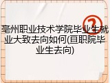 亳州职业技术学院毕业生就业大致去向如何(亘职院毕业生去向)