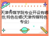 天津传媒学院专业开设有哪些,特色在哪(天津传媒特色专业)
