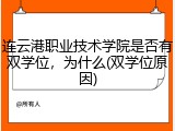 连云港职业技术学院是否有双学位，为什么(双学位原因)