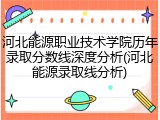 河北能源职业技术学院历年录取分数线深度分析(河北能源录取线分析)