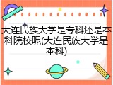 大连民族大学是专科还是本科院校呢(大连民族大学是本科)