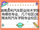 湖南吉利汽车职业技术学院有哪些专业，几个校区(湖南吉利汽车学院专业校区)