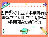 巴音郭楞职业技术学院有哪些奖学金和助学金呢(巴音郭楞职院奖助学金)