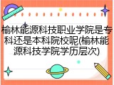 榆林能源科技职业学院是专科还是本科院校呢(榆林能源科技学院学历层次)