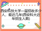 西安科技大学一届招收多少人，最近几年(西安科大近年招生人数)