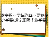 遂宁职业学院到毕业要花多少学费(遂宁职院毕业学费)